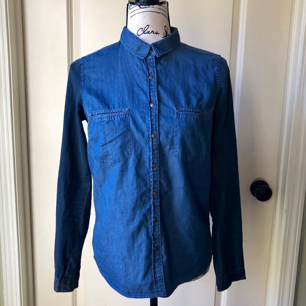 Denim Two Toned Button Down